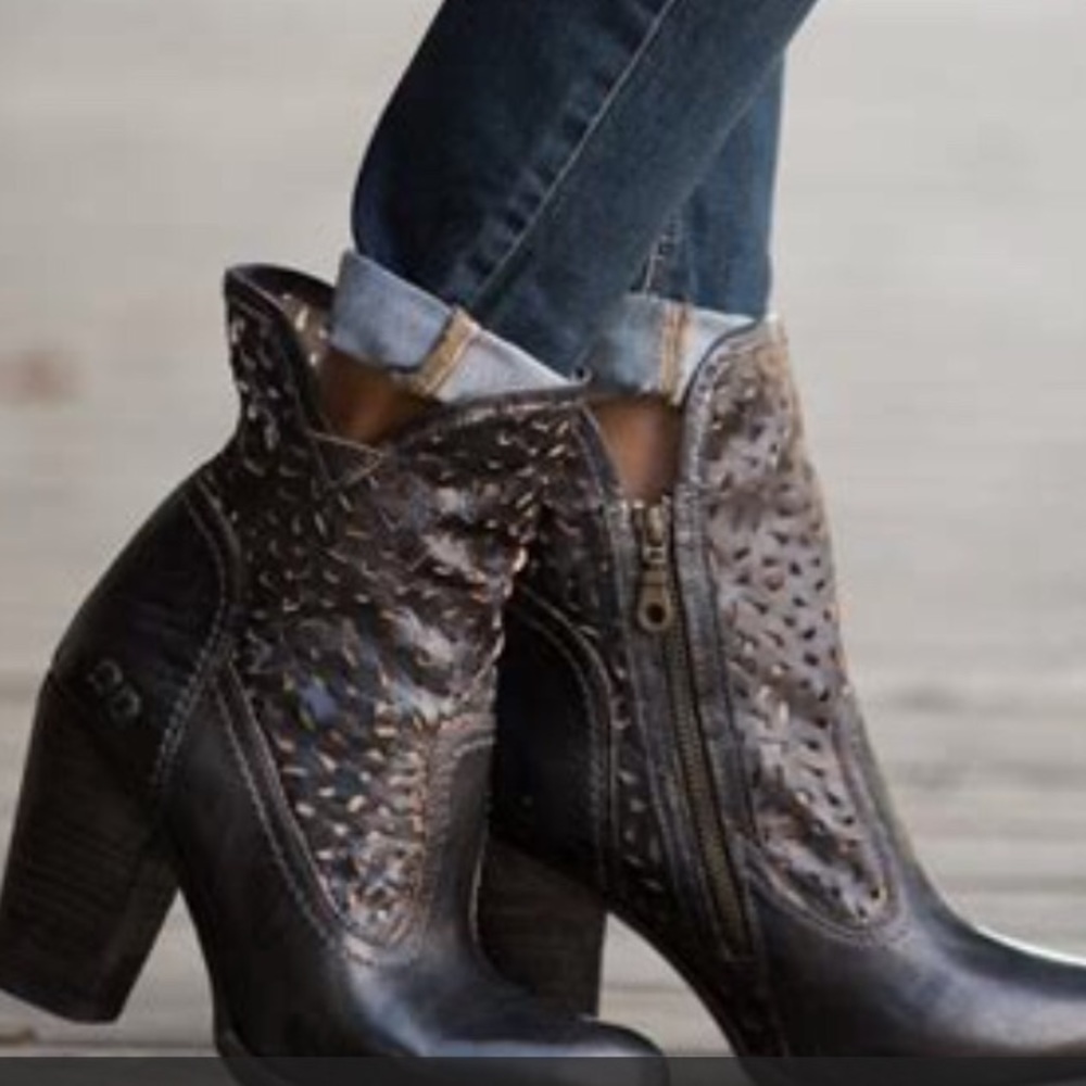 Bed Stu Irma Boots worn once 10 Distressed Black